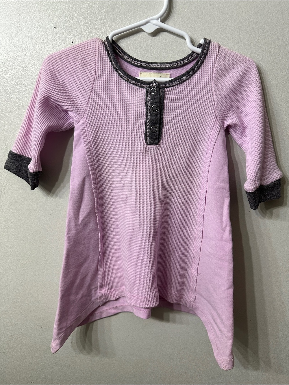 Miki Miette Riley Tunic Dress 3-6 Months Pink Thermal Waffle NWT